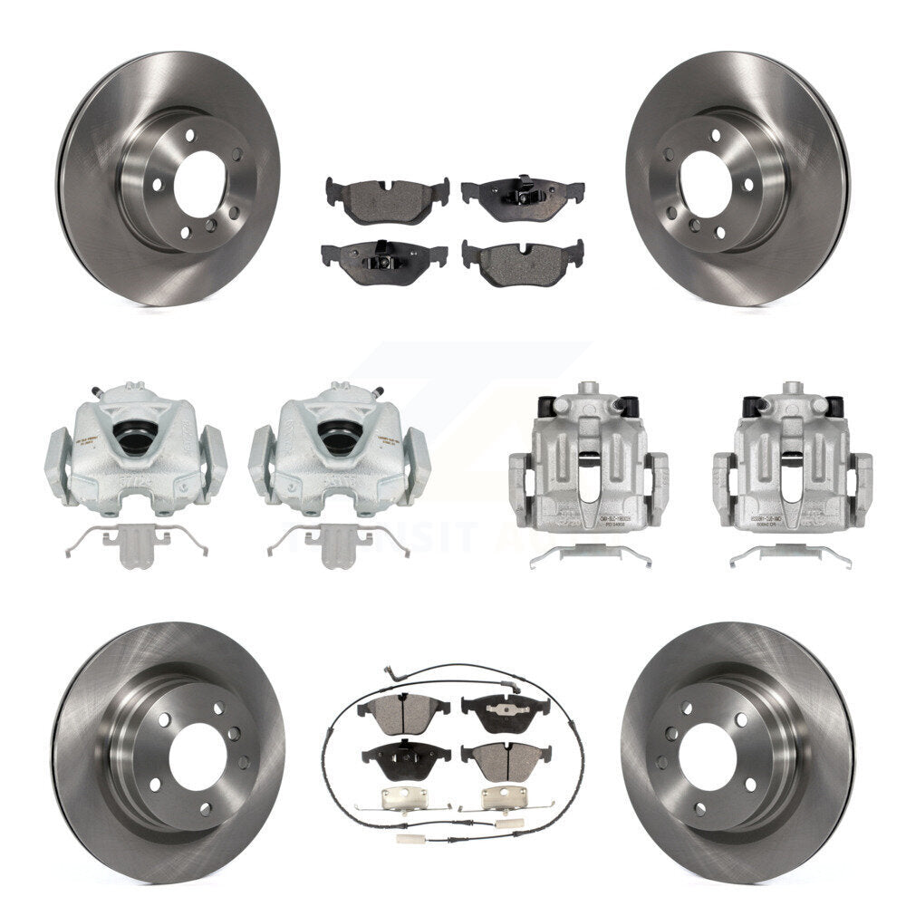 Front Rear Disc Brake Caliper Rotor And Ceramic Pad Kit (10Pc) For BMW 328i 323i