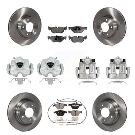 Front Rear Disc Brake Caliper Rotor And Ceramic Pad Kit (10Pc) For BMW 328i 323i