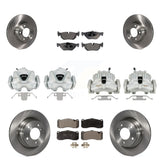 Front Rear Disc Brake Caliper Rotors And Ceramic Pads Kit (10Pc) For BMW 328i