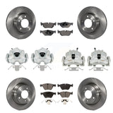 Front Rear Disc Brake Caliper Rotor And Ceramic Pad Kit (10Pc) For BMW 328i 323i