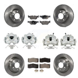 Front Rear Disc Brake Caliper Rotors And Ceramic Pads Kit (10Pc) For BMW 323i