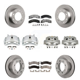 Front Rear Disc Brake Caliper Rotors & Ceramic Pad Kit (10Pc) For Chevrolet Express 4500 KC8-101278T