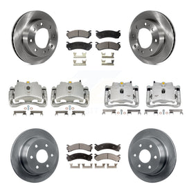Front Rear Brake Caliper Rotor Ceramic Pad Kit (10Pc) For Chevrolet Silverado HD