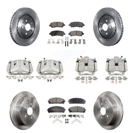 Front Rear Disc Brake Caliper Rotor Ceramic Pad Kit (10Pc) For Toyota Highlander