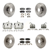 Front Rear Disc Brake Caliper Rotors Ceramic Pad Kit (10Pc) For 2016-2018 Mazda CX-3 AWD KC8-101317T
