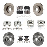 Front Rear Disc Brake Caliper Rotors And Ceramic Pads Kit (10Pc) For 2006 Lexus GS300 KC8-101328T