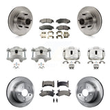 Front Rear Disc Brake Caliper Rotors And Ceramic Pads Kit (10Pc) For Isuzu Hombre KC8-101342T