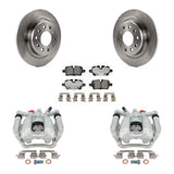 Rear Disc Brake Caliper Rotor & Ceramic Pad Kit For Chevrolet Equinox GMC Terrain Malibu KC8-101372T