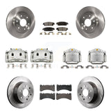 Front Rear Brake Caliper Rotor & Ceramic Pad Kit (10Pc) For GMC Sierra 1500 Chevrolet XL KC8-101379T