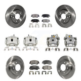 Front Rear Disc Brake Caliper Rotor And Ceramic Pad Kit (10Pc) For Hyundai Elantra Coupe KC8-101400T