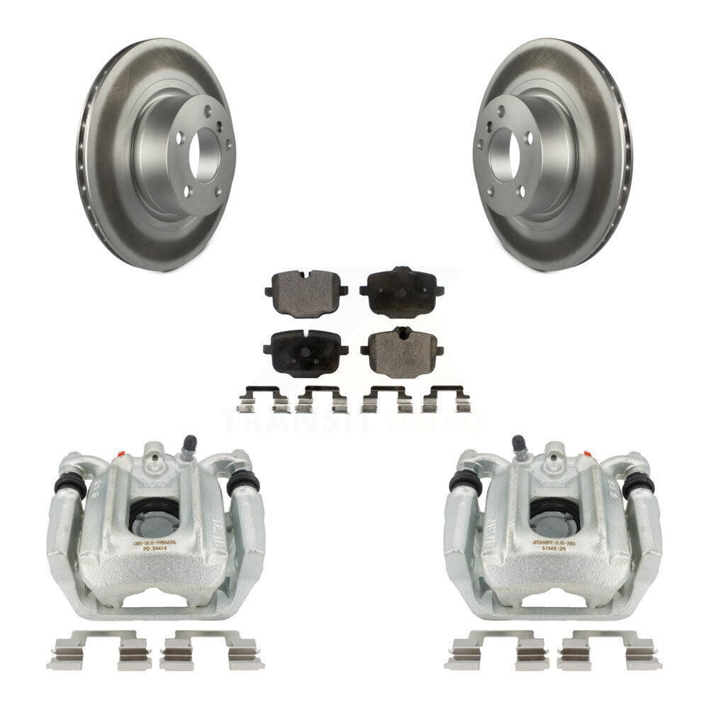 [Rear] 2012 BMW X3 From 10 11 Coated Brake Rotor Caliper Kit & Ceramic Pads For Max Safe Braking