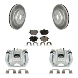 [Rear] 2011-2013 BMW 535i Sedan Coated Brake Rotor Caliper Kit & Ceramic Pads For Max Safe Braking