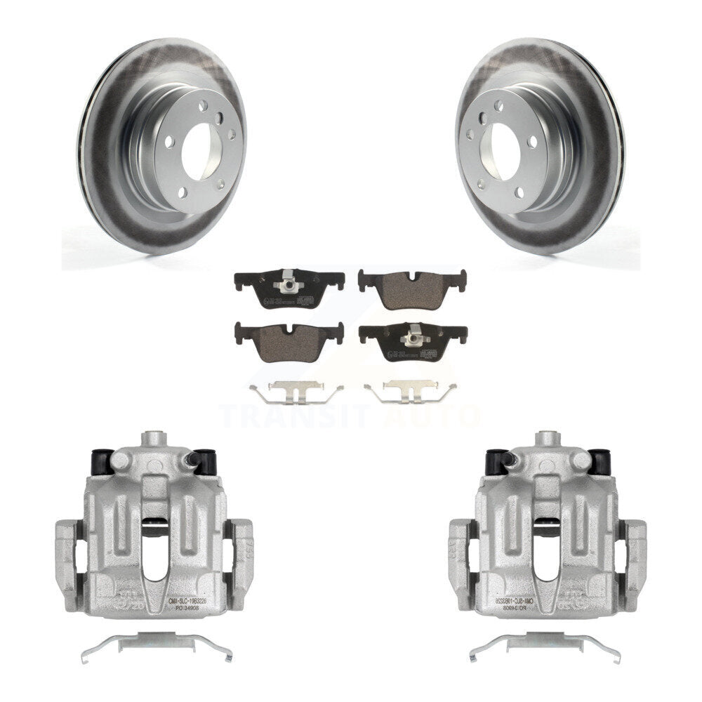 [Rear] 2012 BMW 328i 2.0L Coated Brake Rotor Caliper Kit & Ceramic Pads For Max Safe Braking