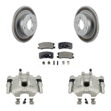 Charger l'image dans la galerie, Rear Disc Brake Coated Rotors Ceramic Pad Kit With Calipers For Dodge Caliber Mitsubishi