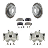 Rear Disc Brake Coated Rotors Ceramic Pad Kit With Calipers For Dodge Caliber Mitsubishi