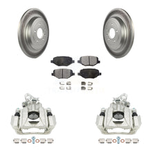 Charger l'image dans la galerie, Rear Brake Coated Rotors Ceramic Pad Kit With Calipers For Ford Explorer Taurus Flex MKT