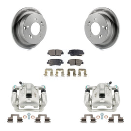 [Rear] 09-10 Hyundai Sonata 2.4L Coated Brake Rotor Caliper Kit & Ceramic Pads For Max Safe Braking
