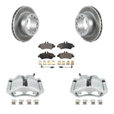 Rear Brake Coated Rotors & Ceramic Pad Kit With Calipers For Mercedes-Benz Sprinter 3500