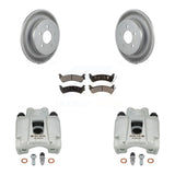 Rear Disc Brake Coated Rotors Ceramic Pad Kit With Calipers For Ford Explorer Sport Trac