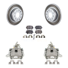 Charger l'image dans la galerie, Rear Disc Brake Coated Rotor &amp; Ceramic Pad Kit With Calipers For Volkswagen Jetta Rabbit