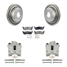 [Rear] 2010-2011 Ford Ranger Coated Brake Rotor Caliper Kit & Ceramic Pads For Max Safe Braking