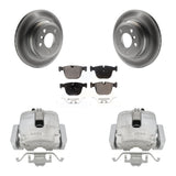 Rear Brake Caliper Coat Rotors Ceramic Pad Kit For 09 BMW X6 xDrive35i with 3.0L