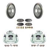 Rear Disc Brake Caliper Coated Rotors And Ceramic Pads Kit For Ram C/V