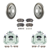 Rear Brake Caliper Coat Rotors Ceramic Pad Kit For Chrysler Town & Country Dodge