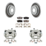 Rear Brake Coated Rotors Ceramic Pad Kit With Calipers For 2003 Nissan Maxima From 01 03