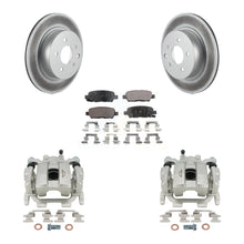 Charger l'image dans la galerie, Rear Disc Brake Coated Rotor &amp; Ceramic Pad Kit With Calipers For INFINITI QX50 EX35 EX37