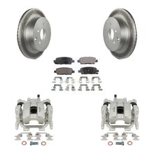 Load image into Gallery viewer, Rear Disc Brake Coated Rotor &amp; Ceramic Pad Kit With Calipers For INFINITI FX35 QX70 FX37
