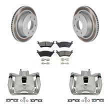 Charger l'image dans la galerie, Rear Brake Coated Rotor &amp; Ceramic Pad Kit With Calipers For Ford F-150 With 7 Lug Wheels