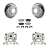 Rear Brake Coated Rotors & Ceramic Pad Kit With Calipers For Kia Sportage Hyundai Tucson