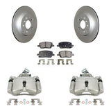 Rear Brake Coated Rotor And Ceramic Pad Kit With Calipers For Chevrolet Uplander Pontiac