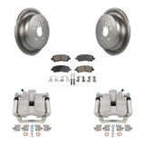 Rear Disc Brake Caliper Coated Rotors And Ceramic Pads Kit For Toyota Highlander