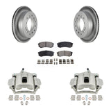 Rear Disc Brake Coated Rotor Ceramic Pad Kit With Calipers For Toyota 4Runner FJ Cruiser