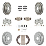 Front Rear Brake Caliper Coat Rotor Drum Ceramic Pad Shoe Cylinder Hardware Kit For