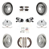 Front Rear Brake Caliper Coat Rotor Drum Ceramic Pad Shoe Cylinder Hardware Kit For