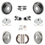 Front Rear Brake Caliper Coat Rotor Drum Ceramic Pad Shoe Cylinder Hardware Kit For