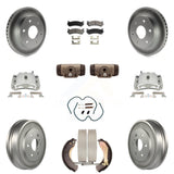 Front Rear Brake Caliper Coat Rotor Drum Ceramic Pad Shoe Cylinder Hardware Kit For