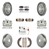 Front Rear Brake Caliper Coat Rotor Drum Ceramic Pad Shoe Cylinder Hardware Kit For