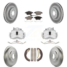 Load image into Gallery viewer, Front Rear Brake Caliper Coated Rotors Drum Ceramic Pad Kit For Volkswagen Jetta