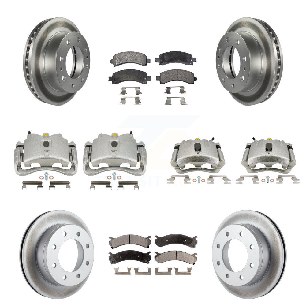Front Rear Brake Caliper Coat Rotor Ceramic Pad Kit (10Pc) For Chevrolet Express