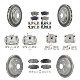 Front Rear Disc Brake Caliper Coat Rotors Ceramic Pad Kit (10Pc) For Toyota RAV4