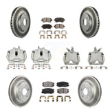 Front Rear Brake Caliper Coat Rotors Ceramic Pad Kit (10Pc) For Chevrolet Malibu