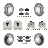 Front Rear Brake Caliper Coat Rotors Ceramic Pad Kit (10Pc) For Volkswagen Jetta