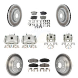 Front Rear Disc Brake Caliper Coat Rotor And Ceramic Pad Kit (10Pc) For Acura TL