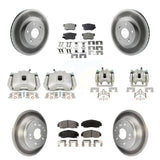 Front Rear Disc Brake Caliper Coat Rotor And Ceramic Pad Kit (10Pc) For Acura TL