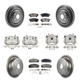 Front Rear Brake Caliper Coat Rotor Ceramic Pad Kit (10Pc) For Toyota Highlander