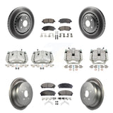 Front Rear Brake Caliper Coat Rotor Ceramic Pad Kit (10Pc) For Toyota Highlander